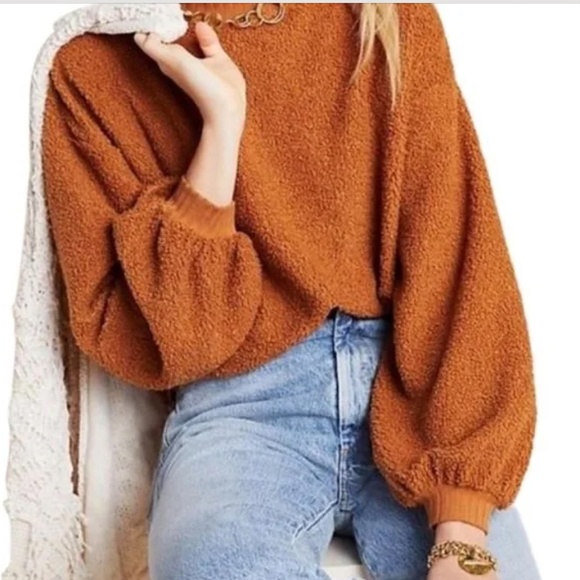 Anthropologie Porridge Heidi Sherpa Sweatshirt Sweater Mock Turtle Neck … - Picture 2 of 14